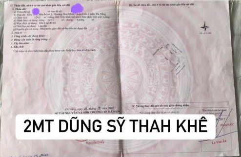 Bán đất lô góc 2 MT Dũng Sĩ Thanh Khê & Phạm Đình Hổ